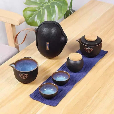 Σετ Τελετών από Πορσελάνη Grade Teaset High Fu Gaiwan Of pot Κινέζικα φορητά Κεραμικά κύπελλα Kung Travel