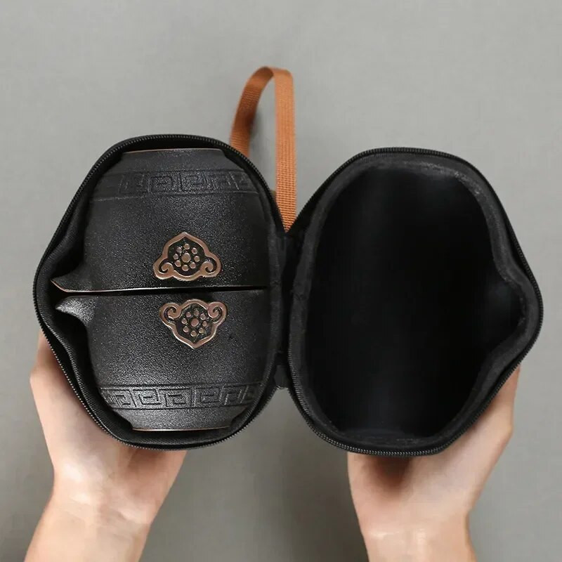 Σετ Τελετών από Πορσελάνη Grade Teaset High Fu Gaiwan Of pot Κινέζικα φορητά Κεραμικά κύπελλα Kung Travel