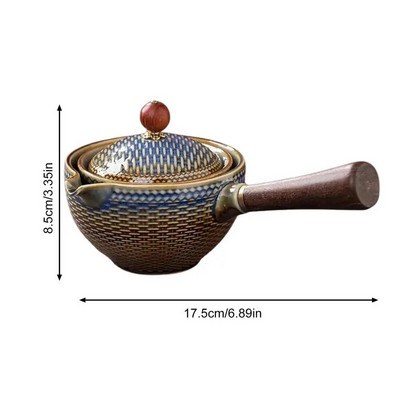 Keraminis arbatinukas Kinijos gonfu arbatos puodas 160 ml arbatos virimo aparato infuser 360 rotacinis vieno puodo nešiojamasis kinų Gongfu arbatos reikmenys