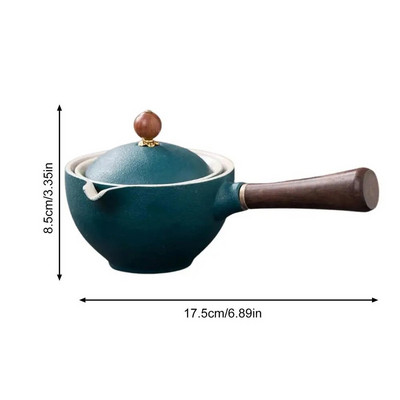 Keraminis arbatinukas Kinijos gonfu arbatos puodas 160 ml arbatos virimo aparato infuser 360 rotacinis vieno puodo nešiojamasis kinų Gongfu arbatos reikmenys