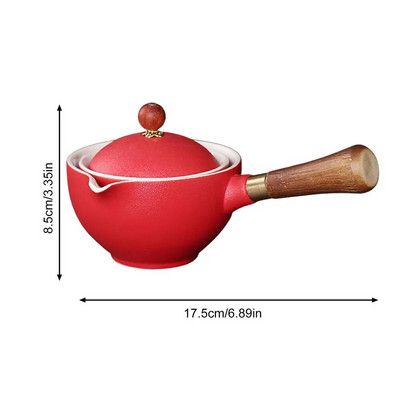 Keraminis arbatinukas Kinijos gonfu arbatos puodas 160 ml arbatos virimo aparato infuser 360 rotacinis vieno puodo nešiojamasis kinų Gongfu arbatos reikmenys