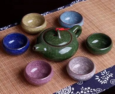 Kineski kungfu setovi za čaj Ice break Porculanski čajnik Šalice za čaj (7 komada) Servis za čaj