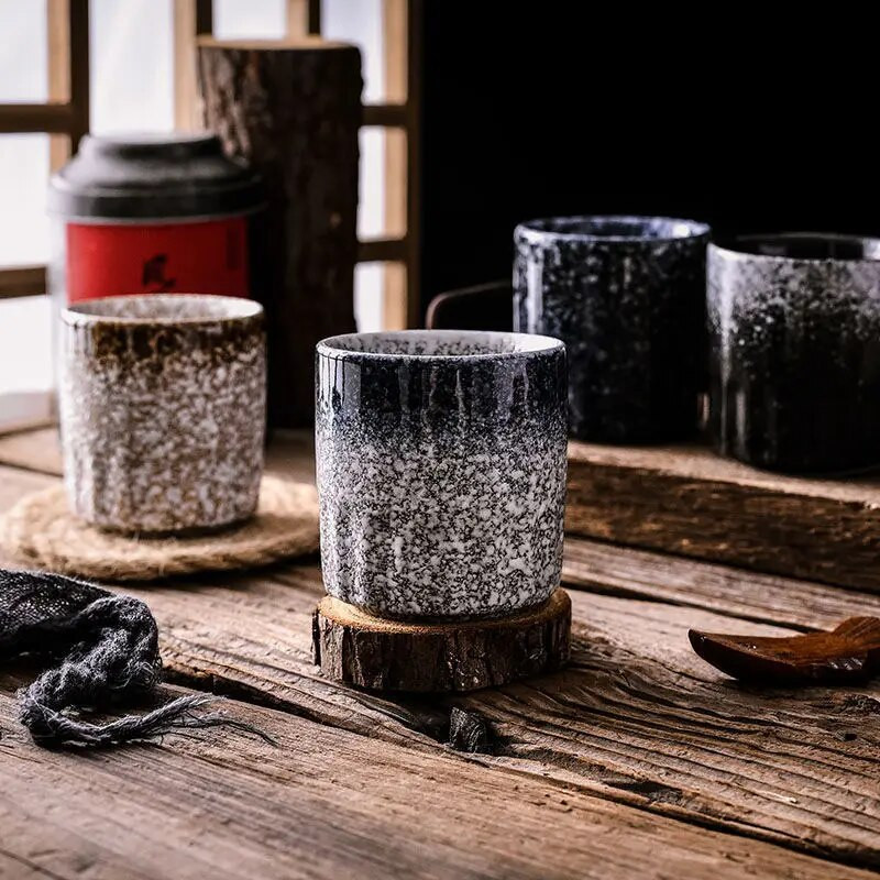 200ml Japoniško stiliaus arbatos puodelis Keraminis kavos puodelis Bokalai Alus Viskis Stiklas Gėrimų puodelis Latte Kavos puodelis