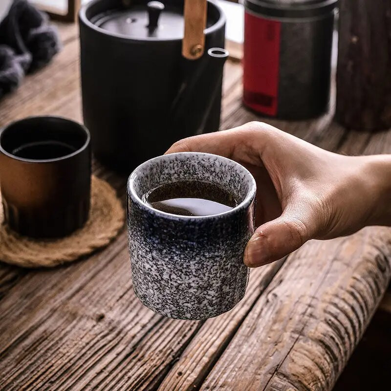 200ml Japoniško stiliaus arbatos puodelis Keraminis kavos puodelis Bokalai Alus Viskis Stiklas Gėrimų puodelis Latte Kavos puodelis