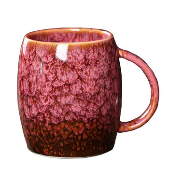 400ml Big China Ceramic Mug Kiln Change Φλιτζάνι καφέ Φλιτζάνια Νερού πορσελάνης Κεραμικά Φλιτζάνια Τσάι Δώρο Χονδρική Ποτό σκεύη με χερούλι