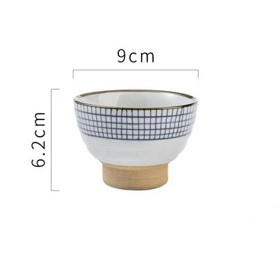 Δημιουργικό ρετρό ιαπωνικό στυλ Κεραμικό φλιτζάνι σούπας Χοντρό κεραμικό ζωγραφισμένο στο χέρι δικτυωτό μοτίβο Φλιτζάνι τσαγιού Φλιτζάνι καφέ Κύπελλο κρασιού Ποτό