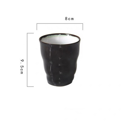 Δημιουργικό ρετρό ιαπωνικό στυλ Κεραμικό φλιτζάνι σούπας Χοντρό κεραμικό ζωγραφισμένο στο χέρι δικτυωτό μοτίβο Φλιτζάνι τσαγιού Φλιτζάνι καφέ Κύπελλο κρασιού Ποτό