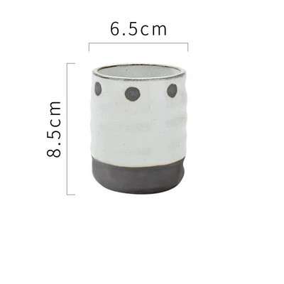 Δημιουργικό ρετρό ιαπωνικό στυλ Κεραμικό φλιτζάνι σούπας Χοντρό κεραμικό ζωγραφισμένο στο χέρι δικτυωτό μοτίβο Φλιτζάνι τσαγιού Φλιτζάνι καφέ Κύπελλο κρασιού Ποτό