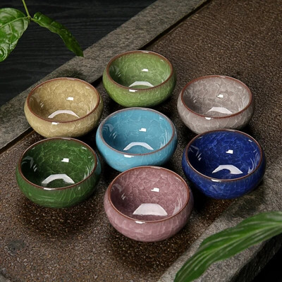 1 τεμ. Ice Cracking Style Ceramic Tea Cup Pottery Espresso Coffee Cup Φλιτζάνι τσαγιού Kung Fu Κεραμικά Cute Cup Χονδρική