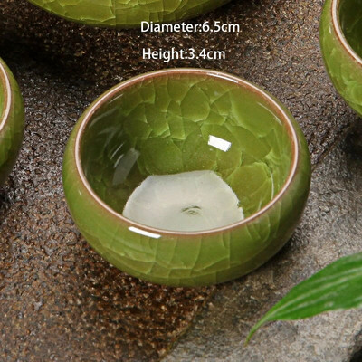 1 τεμ. Ice Cracking Style Ceramic Tea Cup Pottery Espresso Coffee Cup Φλιτζάνι τσαγιού Kung Fu Κεραμικά Cute Cup Χονδρική