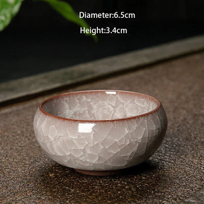 1 τεμ. Ice Cracking Style Ceramic Tea Cup Pottery Espresso Coffee Cup Φλιτζάνι τσαγιού Kung Fu Κεραμικά Cute Cup Χονδρική
