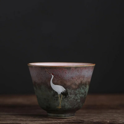 CHANSHOVA Φλιτζάνι τσαγιού σε παραδοσιακό κινέζικο στυλ Μοτίβο ιπτάμενου γερανού Ρετρό κεραμικό φλιτζάνι τσαγιού Φλιτζάνι καφέ Κίνα Χονδρόκοκκο κύπελλα κεραμικής H571