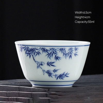 55ml 1 τεμ. Ρετρό Μπλε και Λευκό Φλιτζάνι Τσαγιού Πορσελάνης Κεραμικό Κουνγκ Φου Φλιτζάνι Καφέ Κεραμικά Φλυτζάνια Καφέ Οικιακά Απογευματινά Φλιτζάνια Τσαγιού Κύπελλο κρασιού