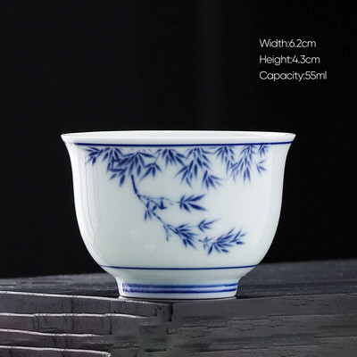 55ml 1 τεμ. Ρετρό Μπλε και Λευκό Φλιτζάνι Τσαγιού Πορσελάνης Κεραμικό Κουνγκ Φου Φλιτζάνι Καφέ Κεραμικά Φλυτζάνια Καφέ Οικιακά Απογευματινά Φλιτζάνια Τσαγιού Κύπελλο κρασιού