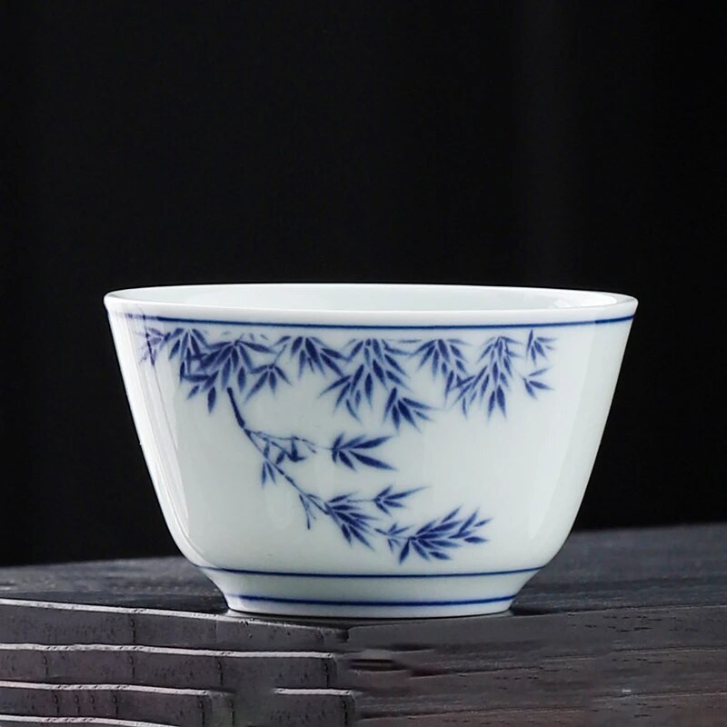 55ml 1 τεμ. Ρετρό Μπλε και Λευκό Φλιτζάνι Τσαγιού Πορσελάνης Κεραμικό Κουνγκ Φου Φλιτζάνι Καφέ Κεραμικά Φλυτζάνια Καφέ Οικιακά Απογευματινά Φλιτζάνια Τσαγιού Κύπελλο κρασιού