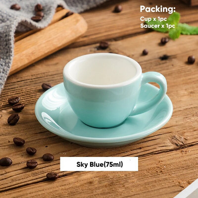 1 rinkinys spalvotų keraminių kavos puodelių rinkinys espreso kavos puodeliai porcelianiniai popietės arbatos puodeliai pusryčių pieno puodelis Mieli keramikiniai puodeliai didmeninė prekyba