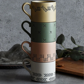Σκανδιναβικές χειροποίητες κεραμικές κούπες Δημιουργικές κούπες πρωινού Καφέ Ζευγάρι Κούπα νερού Φλιτζάνια γάλακτος Φλιτζάνι τσαγιού Δώρο Φλιτζάνια διακόσμησης σπιτιού