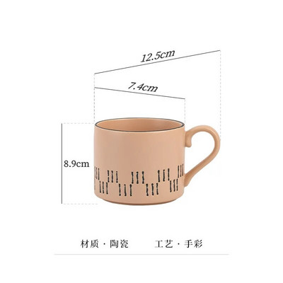 Nordijske ručno oslikane keramičke šalice Kreativni doručak Šalica za kavu za par Šalica za vodu Šalice za mlijeko Šalica za čaj Poklon Šalice za uređenje doma