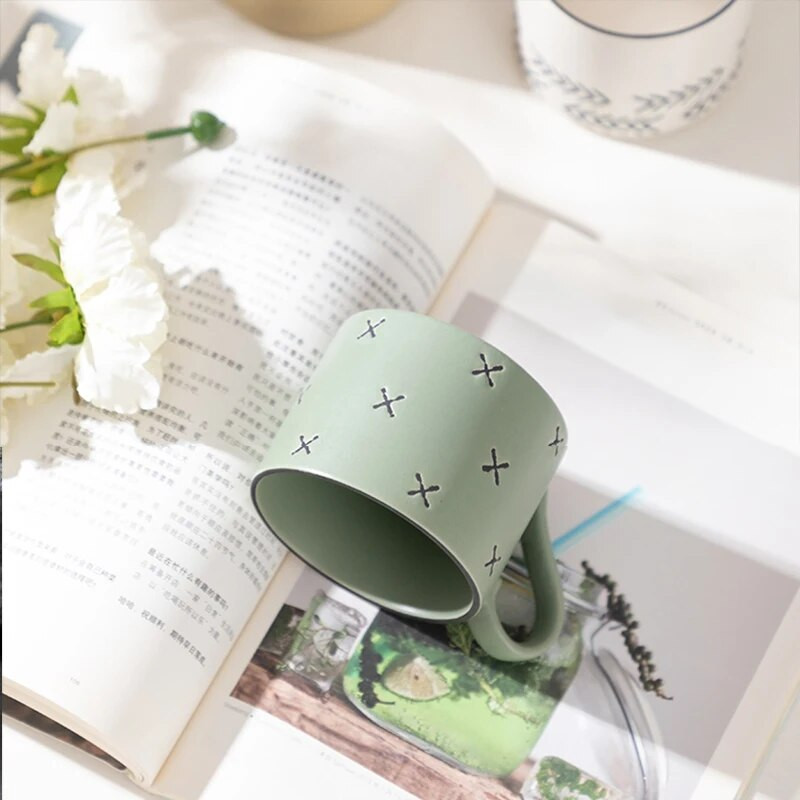 Nordijske ručno oslikane keramičke šalice Kreativni doručak Šalica za kavu za par Šalica za vodu Šalice za mlijeko Šalica za čaj Poklon Šalice za uređenje doma