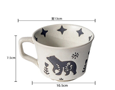 Căni Retro Ceramică Cana de cafea Gospodărie Birou Cupă de apă Imprimare creativă Bucătărie Acasă Bucătărie Practică Creativă