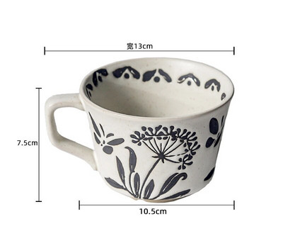 Căni Retro Ceramică Cana de cafea Gospodărie Birou Cupă de apă Imprimare creativă Bucătărie Acasă Bucătărie Practică Creativă