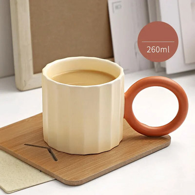 Căni de cafea din ceramică lucrate manual Ceai cu lapte pesonalizate nordice Căni pentru cuplu creative de birou Vase de bucătărie Cadou pentru iubitorul de cafea