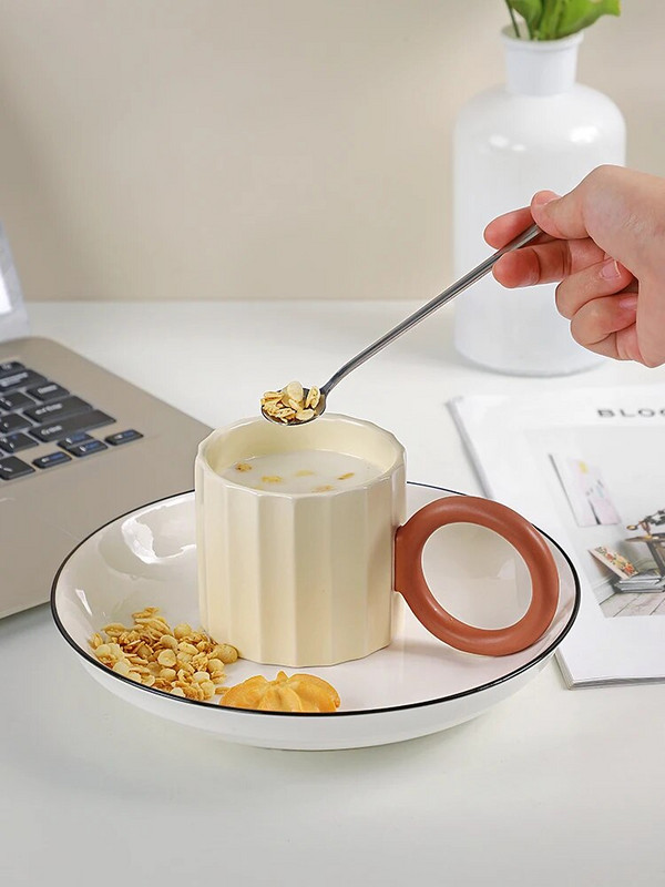 Căni de cafea din ceramică lucrate manual Ceai cu lapte pesonalizate nordice Căni pentru cuplu creative de birou Vase de bucătărie Cadou pentru iubitorul de cafea