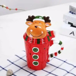 Căni de Crăciun 3D cu capac Elk/om de zăpadă/pinguin/Moș Crăciun Căni de cafea Căni de lapte Căni de ceai Thermos Sticlă de apă Cadou de Crăciun