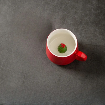 Kalėdinis keraminis mielas puodelis vidinis 3D Kalėdų Senelis Sniego senelis Briedis Meškiukas Gyvūnas Kavos Pieno Vandens puodelis Kalėdų vakarėlio dovana namų reikmenims