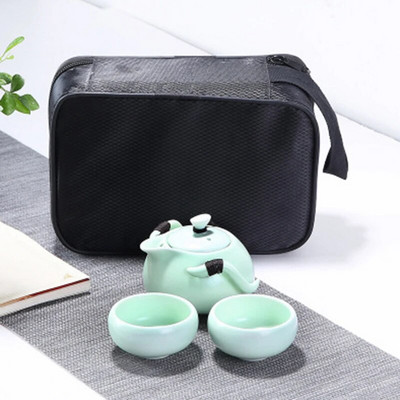 κεραμική τσαγιέρα βραστήρας gaiwan φλιτζάνι τσαγιού για puer κινέζικο δοχείο τσαγιού φορητό σετ τσαγιού με τσάντα ταξιδιού Δωρεάν αποστολή