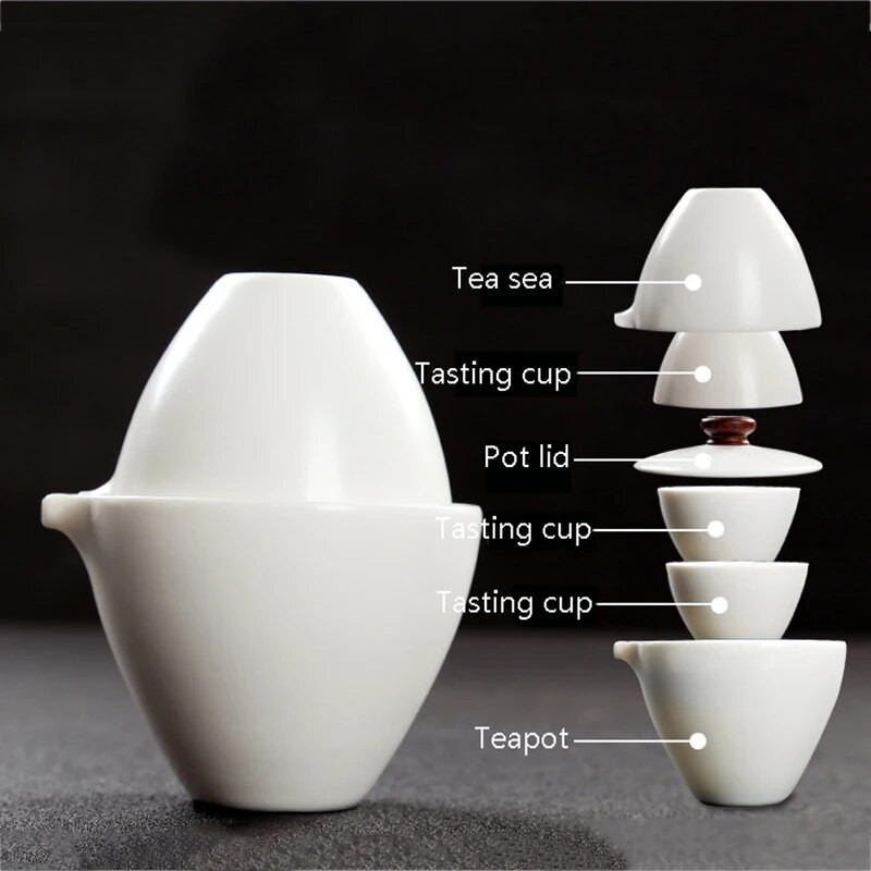 Φορητό σετ τσαγιού εξωτερικού χώρου για καφέ ταξιδιού Teaware με τσάντα αποθήκευσης Τσαγιέρα Φλυτζάνι τσαγιού Κινέζικο Kung Fu Tea Σετ Βραστήρας για gaiwan Teapo