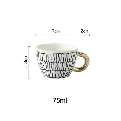 Rankomis dažyti netaisyklingos formos keraminiai puodeliai Mikrobangų krosnelėje Indaplovėje Saugus Nordic Creative Rankų darbo kavos arbatos Pieno puodeliai Gėrimų indai Dovana