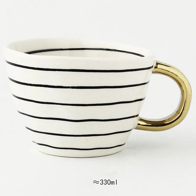 Rankomis dažyti netaisyklingos formos keraminiai puodeliai Mikrobangų krosnelėje Indaplovėje Saugus Nordic Creative Rankų darbo kavos arbatos Pieno puodeliai Gėrimų indai Dovana