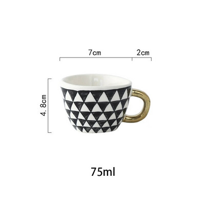 Rankomis dažyti netaisyklingos formos keraminiai puodeliai Mikrobangų krosnelėje Indaplovėje Saugus Nordic Creative Rankų darbo kavos arbatos Pieno puodeliai Gėrimų indai Dovana