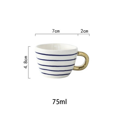 Rankomis dažyti netaisyklingos formos keraminiai puodeliai Mikrobangų krosnelėje Indaplovėje Saugus Nordic Creative Rankų darbo kavos arbatos Pieno puodeliai Gėrimų indai Dovana