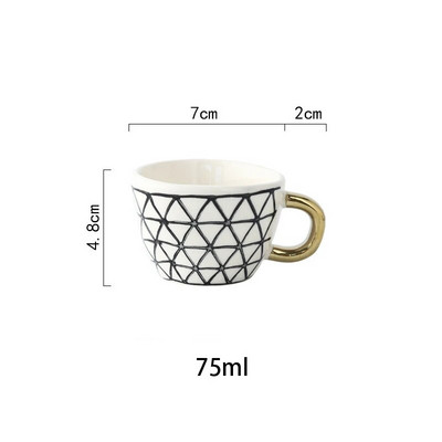 Rankomis dažyti netaisyklingos formos keraminiai puodeliai Mikrobangų krosnelėje Indaplovėje Saugus Nordic Creative Rankų darbo kavos arbatos Pieno puodeliai Gėrimų indai Dovana