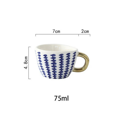 Rankomis dažyti netaisyklingos formos keraminiai puodeliai Mikrobangų krosnelėje Indaplovėje Saugus Nordic Creative Rankų darbo kavos arbatos Pieno puodeliai Gėrimų indai Dovana