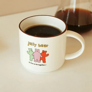 Κεραμική κούπα Cartoon Bear Ανθεκτικά χαριτωμένα φλιτζάνια με μοτίβο ζώων για γάλα Καφέ Τσάι σπιτιού Κουζίνα Ποτό Υπέροχο δώρο για φίλους Παιδιά