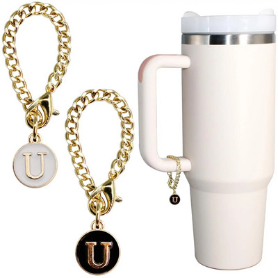 Αξεσουάρ Letter Charm for Stanley Cup 2PCS Αρχικό όνομα ID Personalized Handle Charm for Stanley Tumbler
