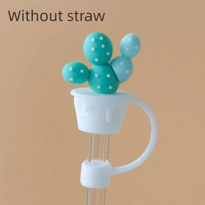 1 τεμ. Cartoon σιλικόνης συμβουλές από άχυρο Καπάκι σκόνης κατανάλωσης Πιτσιλίσματα Κάλυμμα Creative Cup Αξεσουάρ Εργαλεία σφράγισης με άχυρο 6-8 mm