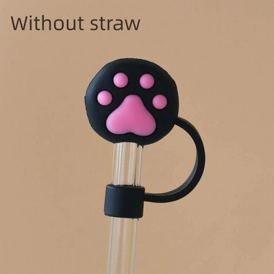 1 τεμ. Cartoon σιλικόνης συμβουλές από άχυρο Καπάκι σκόνης κατανάλωσης Πιτσιλίσματα Κάλυμμα Creative Cup Αξεσουάρ Εργαλεία σφράγισης με άχυρο 6-8 mm