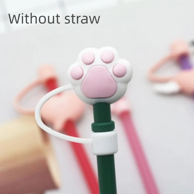 1 τεμ. Cartoon σιλικόνης συμβουλές από άχυρο Καπάκι σκόνης κατανάλωσης Πιτσιλίσματα Κάλυμμα Creative Cup Αξεσουάρ Εργαλεία σφράγισης με άχυρο 6-8 mm