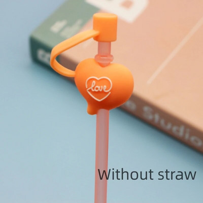 1 τεμ. Cartoon σιλικόνης συμβουλές από άχυρο Καπάκι σκόνης κατανάλωσης Πιτσιλίσματα Κάλυμμα Creative Cup Αξεσουάρ Εργαλεία σφράγισης με άχυρο 6-8 mm