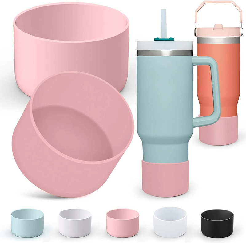 7,5 cm silikoninis batas, skirtas Stanley 40 uncijų „Quencher Adventure“ stiklainiukui ir „Ice Flow Flip“ 30 uncijų 20 uncijų vandens butelio apatinės rankovės dangtelis