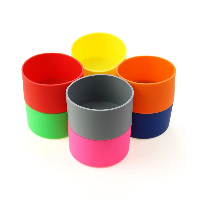 17 χρώματα 7,0cm σιλικόνης κάλυμμα κάτω κάλυμμα κύπελλου Θερμομόνωση μανίκι σουβέρ Κάλυμμα κυπέλλου νερού Θήκη 70mm Αντιολισθητικό μανίκι μπουκαλιού