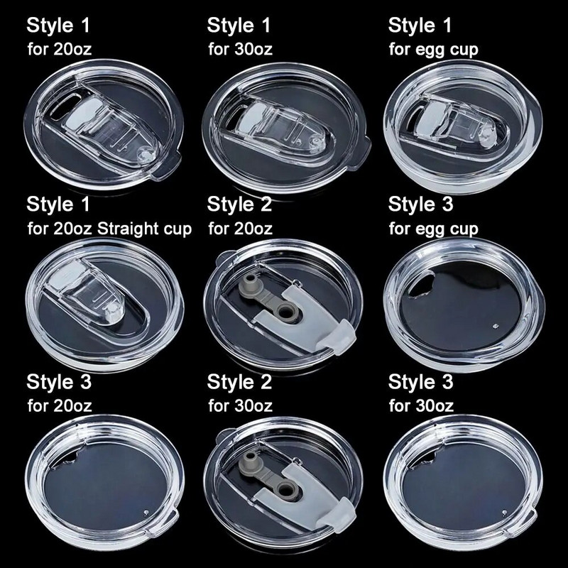 20/30Oz plastikinių dangtelių sandarinimo butelio dangtelio dangtelis, apsaugantis nuo išsiliejimo plano puodelio dangtelis „Ozark for Trail for Artic for Yeti“ puodelio priedai