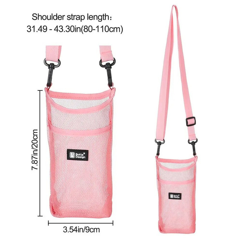 1 tk kaasaskantav sportliku veepudeli kate võrgust varrukas koti ümbris kott pudelid tassikott Matkatarbed jooginõude tarvikud