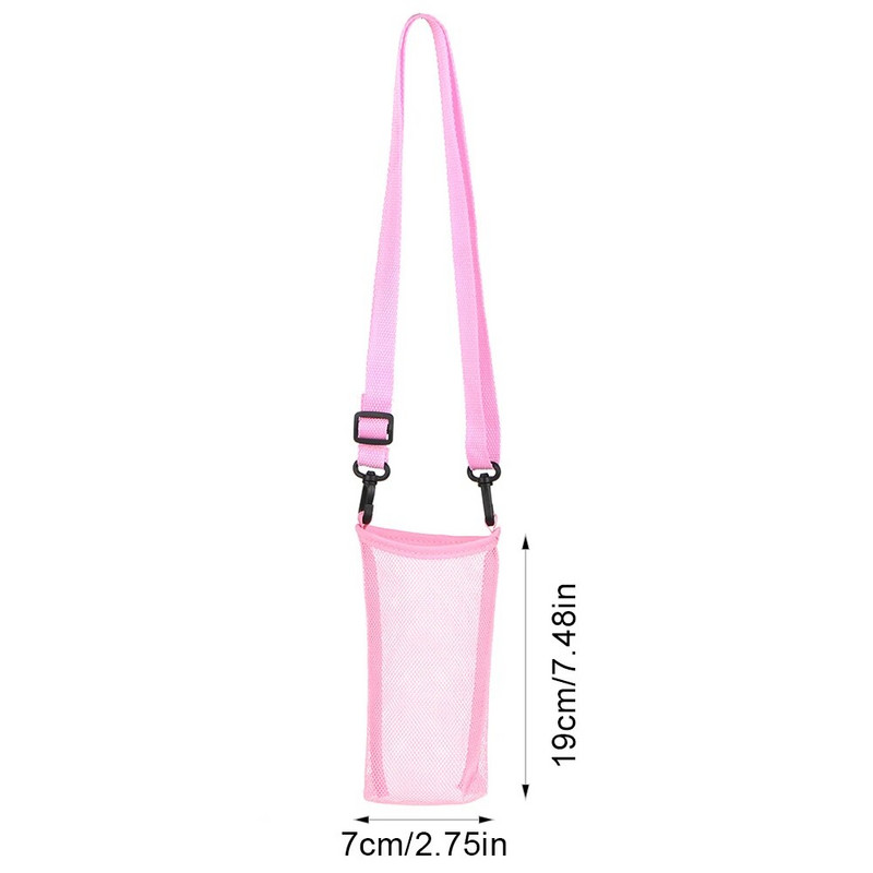 1 tk kaasaskantav sportliku veepudeli kate võrgust varrukas koti ümbris kott pudelid tassikott Matkatarbed jooginõude tarvikud
