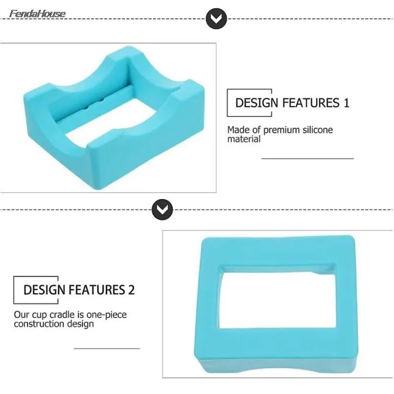 Ποτηροθήκη σιλικόνης με ενσωματωμένη υποδοχή κούπα Γυάλινη θήκη για χειροτεχνίες Χαλκομανίες βάση κυρτότητας ποτηριού