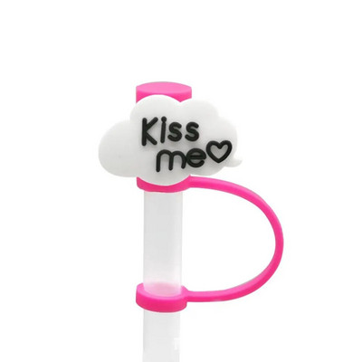 1 vnt Kūrybinis daugkartinio naudojimo silikoninis šiaudinis kištukas, atsparus purslams, geriamasis nuo dulkių dangtelis Dulkėms atsparus šiaudų antgaliai uždengiamas puodelio priedas virtuvės įrankis